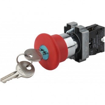 Кнопка ЭРА LAY5-BS142 "ГРИБОК" D22мм 1р 240В с ключом BBG50-LAY5-K04E красн. Б0045637