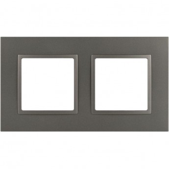 Рамка для розеток и выключателей ЭРА ELEGANCE Б0065825 14-5012-16 Classic на 2 поста титан