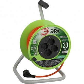 Удлинитель на катушке ЭРА Б0056101 4х20м с заземлением RP-4e-3x1.5-20m ПВС 3х1.5 Удлинитель на катушке ЭРА Б0056101 4х20м с заземлением RP-4e-3x1.5-20m ПВС 3х1.5